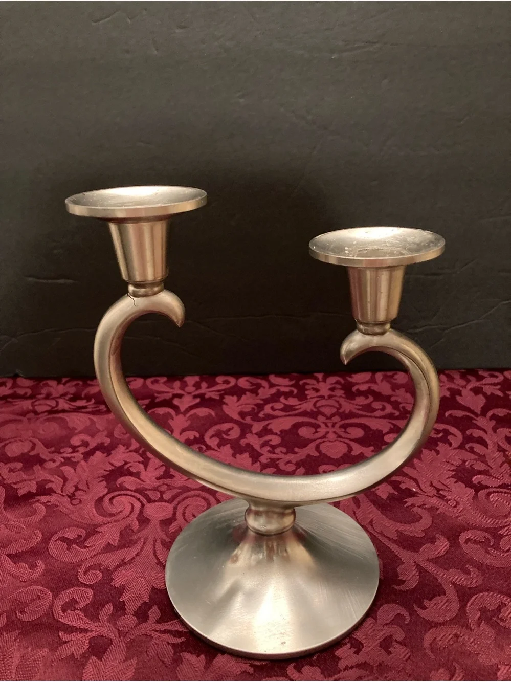 Metawa Holland Double Candlestick in Pewter.